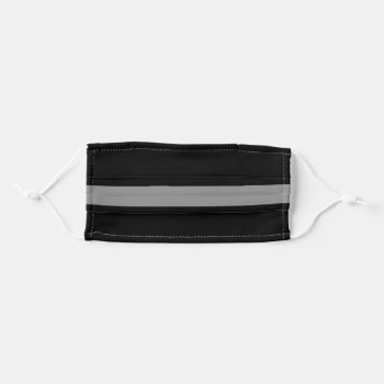 Thin Gray Line Adult Cloth Face Mask by ThinBlueLineDesign at Zazzle