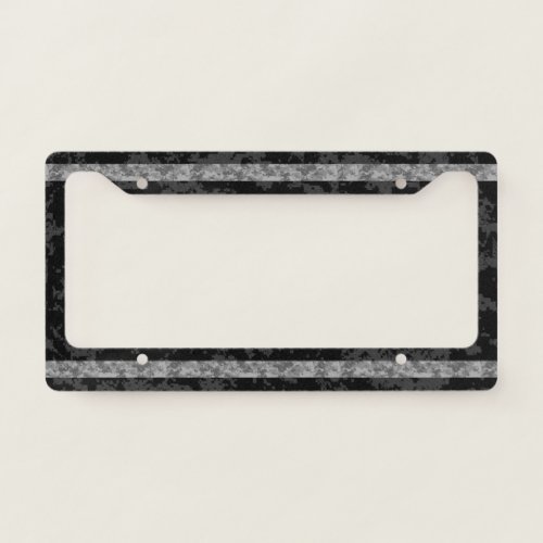 Thin Gray Line Camo License Plate Frame