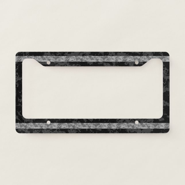 Thin Gray Line Camo License Plate Frame (Front)