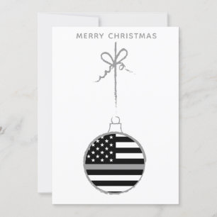 Thin Gray Line Christmas Correctional Officer Holiday Card