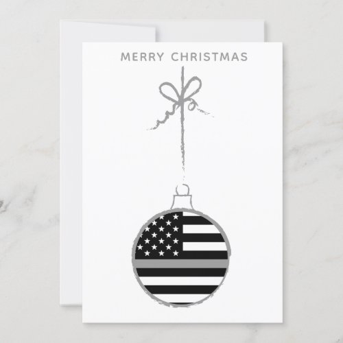 Thin Gray Line Christmas Correctional Officer Holiday Card
