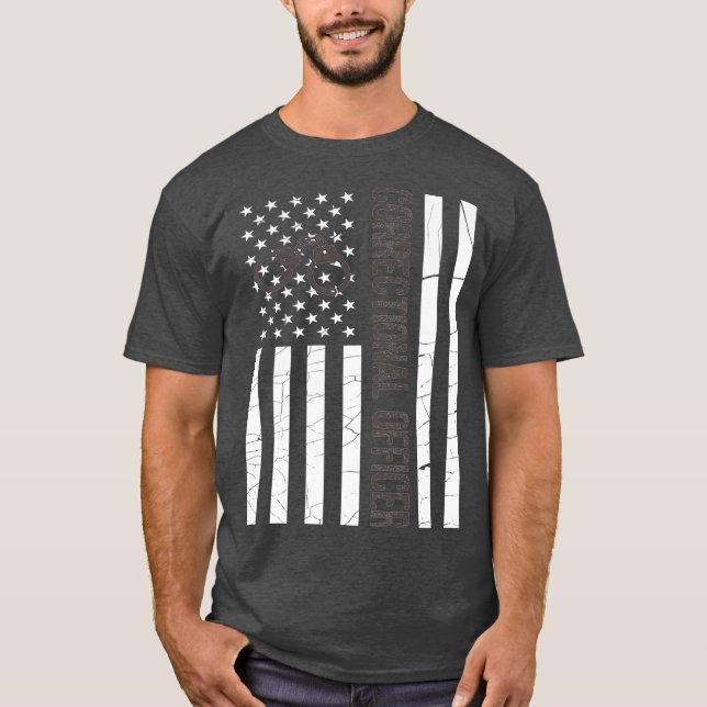 Thin Gray Line CO American Flag  Premium T-Shirt (Front)