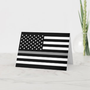 Thin Gray line Correctional Officer American Flag Card