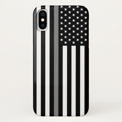 Thin Gray Line Correctional Officer iPhone XS Case