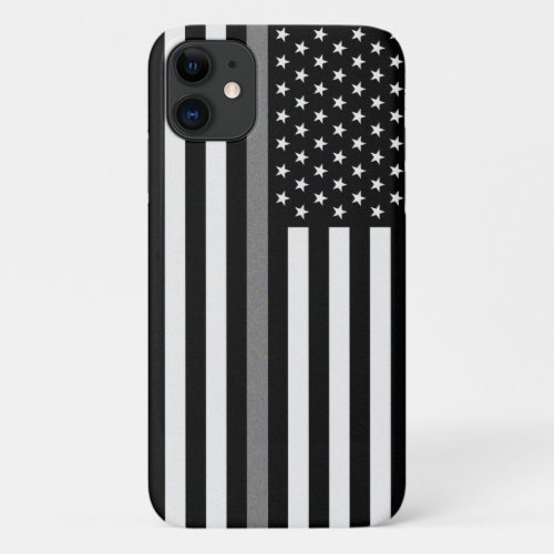 Thin Gray Line Correctional Officer Flag iPhone 11 Case