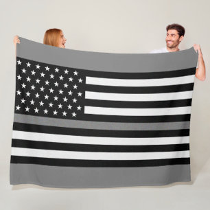 Thin Gray Line Correctional Officer Flag Fleece Blanket