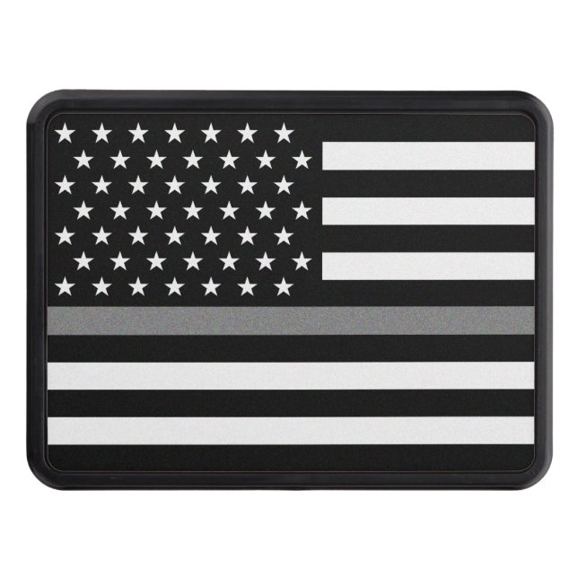 Thin Gray Line Correctional Officer Flag Hitch Cover (Front)
