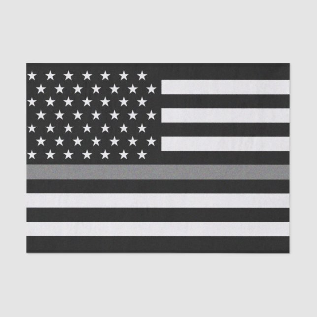 Thin Gray Line Correctional Officer Flag Tissue Paper (Front)
