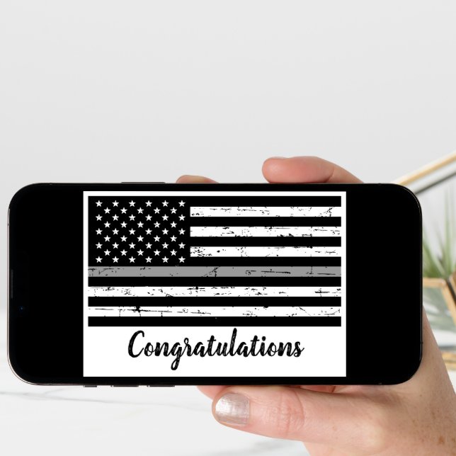 Thin Gray Line Correctional Officer Graduation Card (Front Digital)