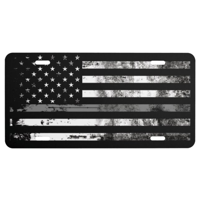 Thin Gray Line Correctional Officer License Plate (Front)