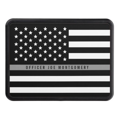 Thin Gray Line Correctional Officer Monogram Name Hitch Cover
