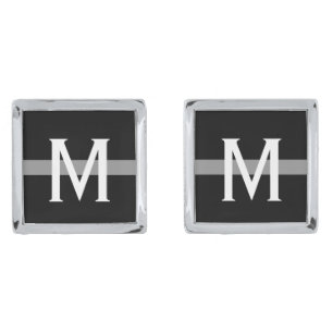 Thin Gray Line Correctional Officer Monogrammed Cufflinks