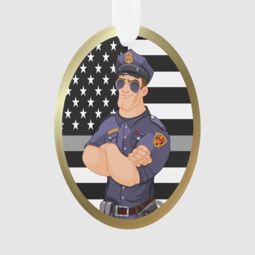 Thin Gray Line Correctional Officer  Ornament