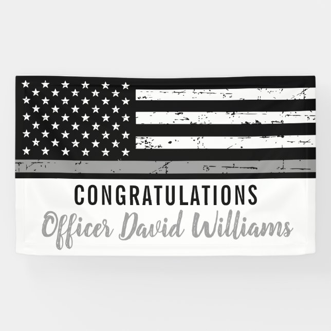 Thin Gray Line Correctional Officer Party Banner (Horizontal)