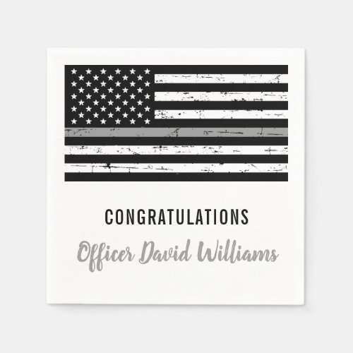 Thin Gray Line Correctional Officer Party Napkins