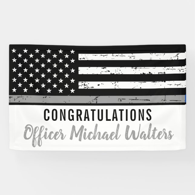 Thin Gray Line Corrections Officer Graduation Banner (Horizontal)