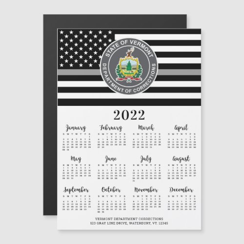 Thin Gray Line Custom Logo 12 Month 2022 Calendar