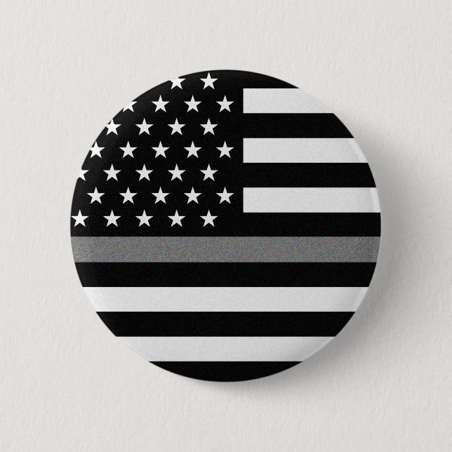 Thin Gray Line Flag Button (Front)