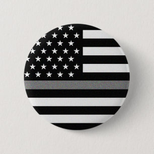Thin Gray Line Flag Button