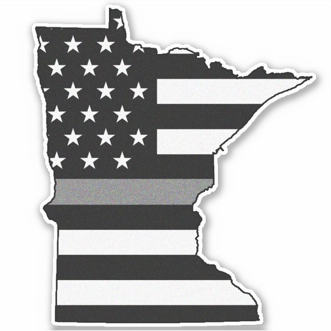 Thin Gray Line Flag Minnesota Sticker (Front)