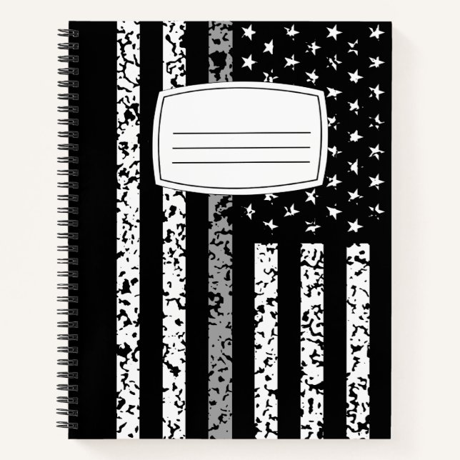 Thin Gray Line Flag Notebook (Front)