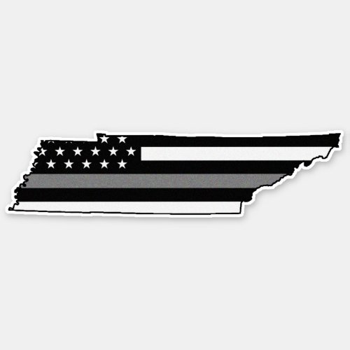 Thin Gray Line Flag Tennessee Sticker