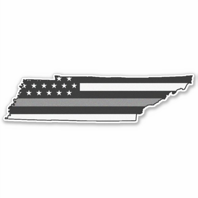 Thin Gray Line Flag Tennessee Sticker (Front)