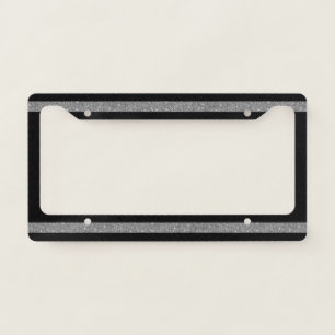 Thin Gray Line Glitter License Plate Frame