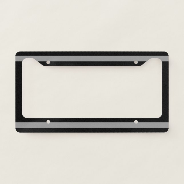 Thin Gray Line License Plate Frame (Front)