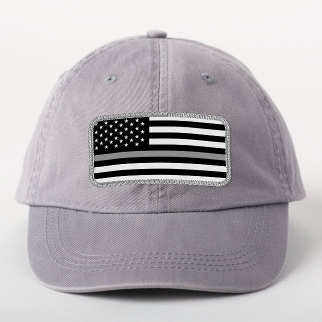 Thin Gray Line USA Flag Corrections Officer Patch (On Headwear)