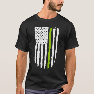 Thin Green Line American Flag For Vegan And Vegeta T-Shirt