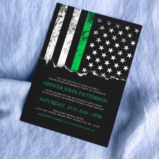 Thin Green Line American Flag Party|Event Invite (Creator Uploaded)