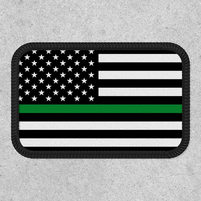 Thin Green Line American Flag Patch (Front)