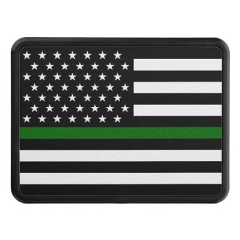 Thin Green Line Border Ptl/park Rngr/animal Cntl Hitch Cover by ThinBlueLineDesign at Zazzle