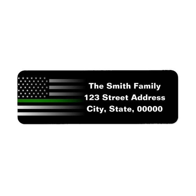 Thin Green Line Border Ptl/Park Rngr/Animal Cntl Label (Front)