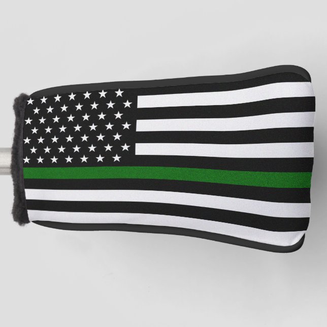 Thin Green Line Flag Golf Head Cover (Front)