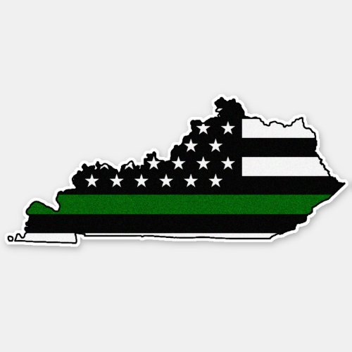 Thin Green Line Flag Kentucky Sticker