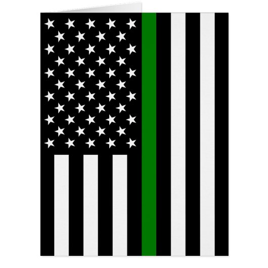Thin Green Line Flag: Patriotic Military Veterans (Front)