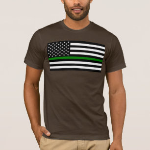 Thin Green Line Flag: Patriotic Military Veterans T-Shirt