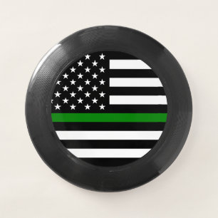 Thin Green Line Flag: Patriotic Military Veterans Wham-O Frisbee