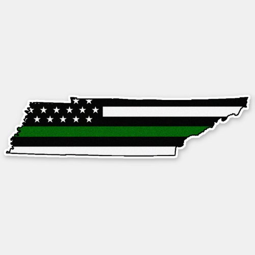 Thin Green Line Flag Tennessee Sticker