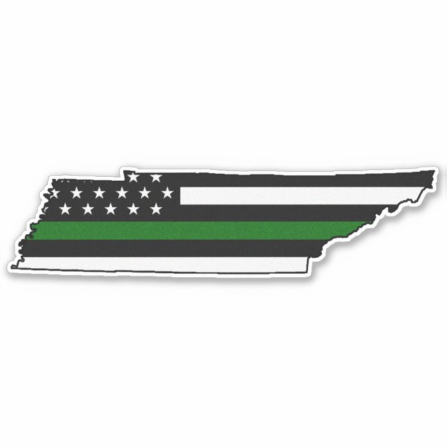 Thin Green Line Flag Tennessee Sticker (Front)