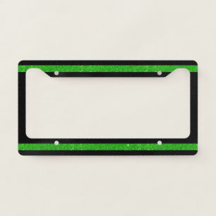 Thin Green Line Glitter License Plate Frame