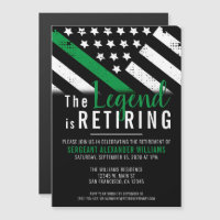 Thin Green Line Military Army Retirement Party