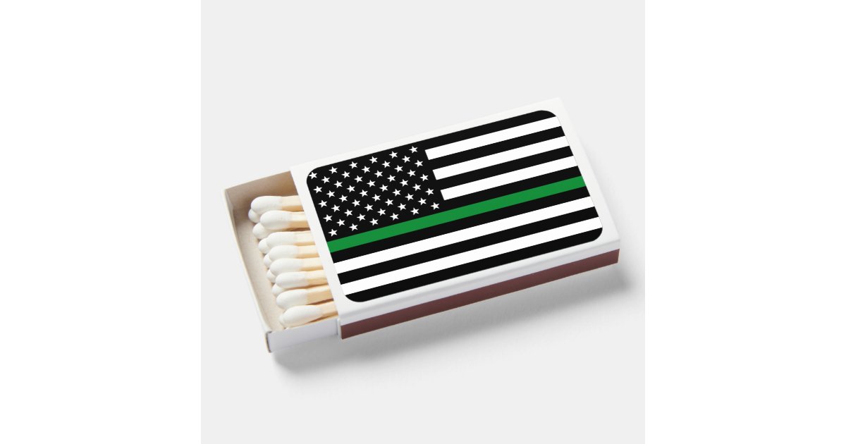 Thin Green Line Military Matchboxes | Zazzle