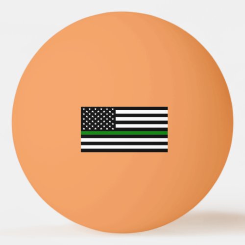 Thin Green Line Military  Veterans American Flag Ping Pong Ball