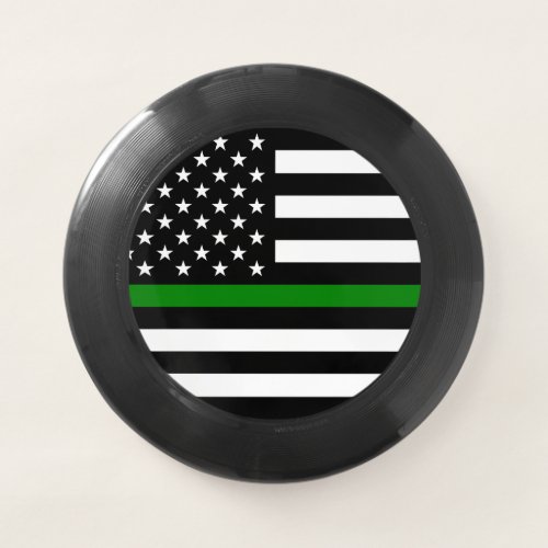 Thin Green Line Military  Veterans American Flag Wham_O Frisbee