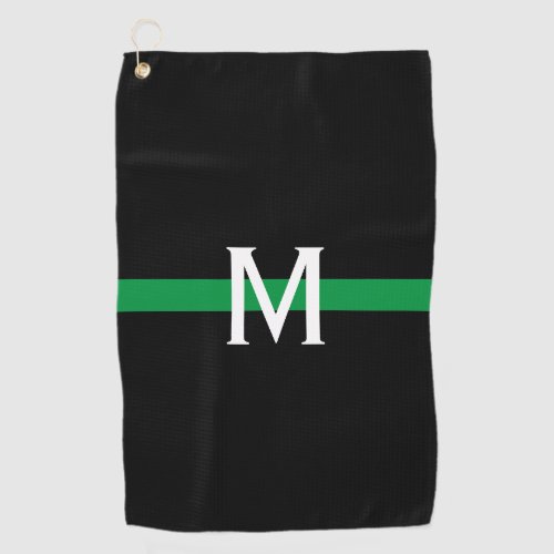 Thin Green Line Monogram Golf Towel