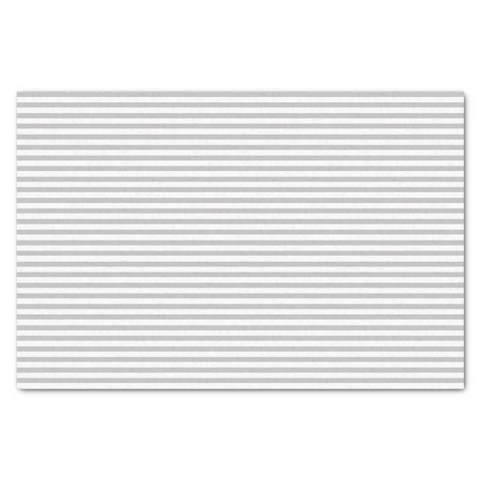 Thin grey and white stripes Tissue paper Zazzle