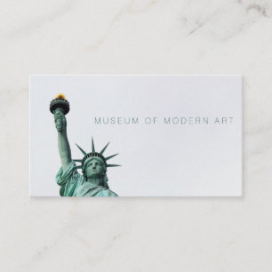 Thin Liberty Museum Simple Center Front and Back Business Card